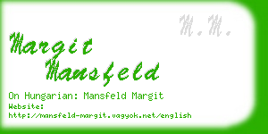 margit mansfeld business card